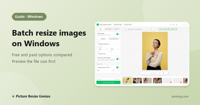 How to Batch Resize Images on Windows 11 and 10: Free and Paid Ways Compared