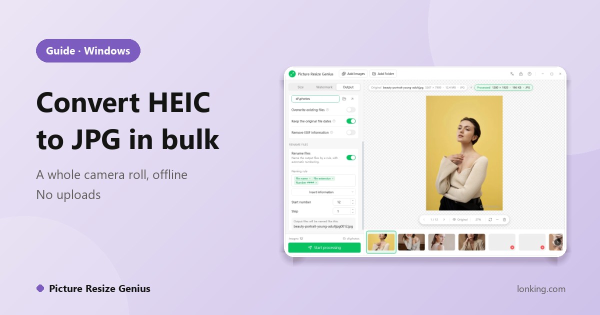 How to Convert HEIC to JPG on Windows, One Photo or a Whole Camera Roll