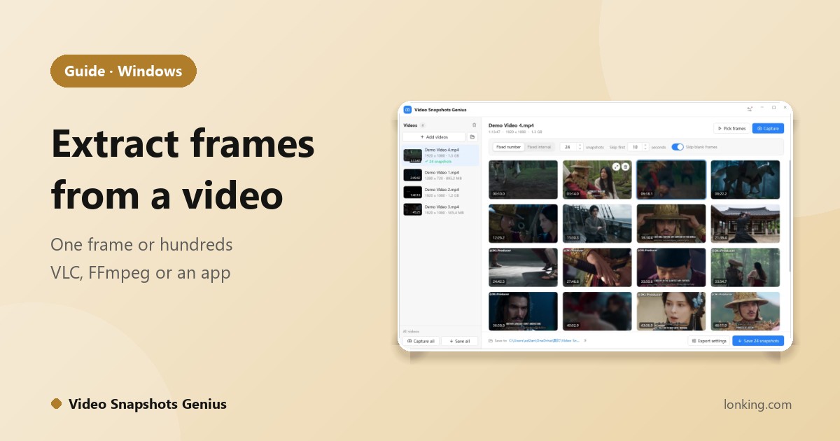 How to Extract Frames from a Video on Windows: One Frame or Hundreds