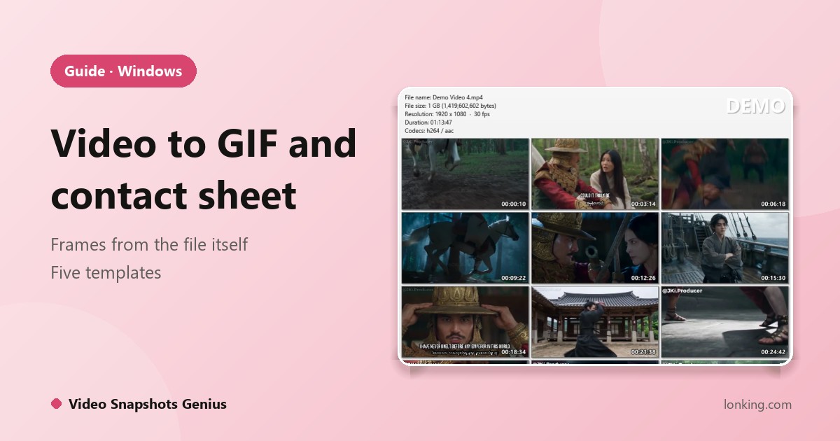 How to Convert a Video to GIF on Windows, and Make a Contact Sheet of Its Frames
